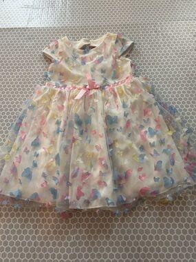 Lots of Love by Speechless Ivory Tulle Dress Pastel Butterflies  Appliqués